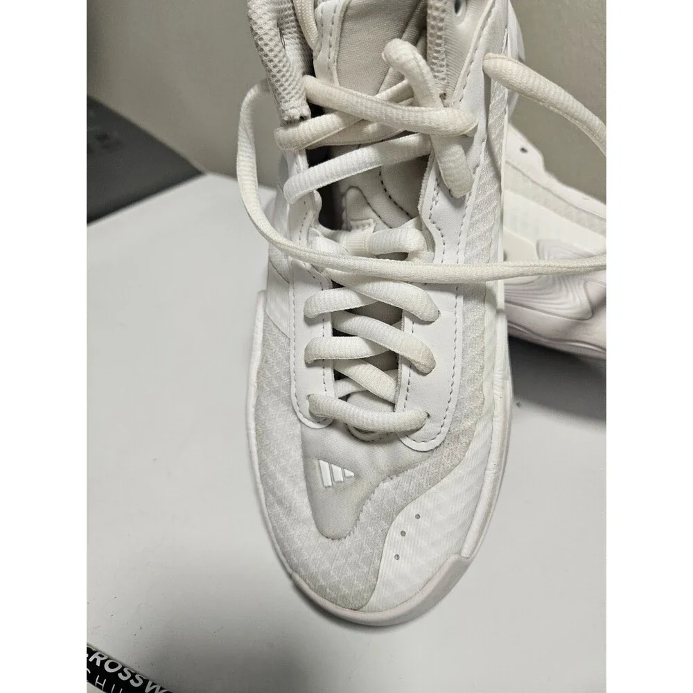 Adidas Womens Exhibit Select IG6627 White Basketball Shoes Sneakers Size 7